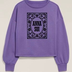 Anna Sui Lavender Graphic Top